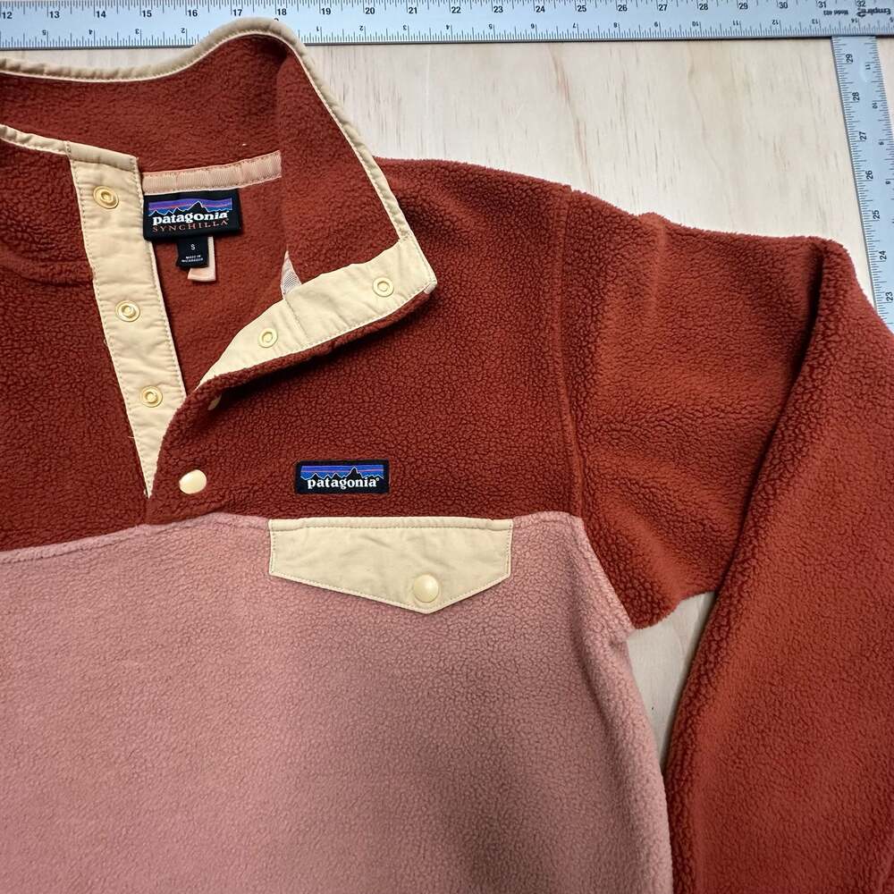 Patagonia Lightweight Synchilla Snap-T Pullover Fleece Terra Pink S - Picture 2 of 7